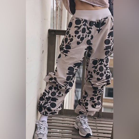 Free People Movement Parade Pants in All Over Logo Tofu Combo XS NWT